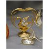 Image 3 : Lot of 5pcs Glass Swans, 50th Anniversary Swans, Glass & Metal Bird Decor