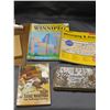Image 2 : Lot of Vintage Antique Clip Board, City Maps, Notebook, Clock, Ink Pad & World Stamps