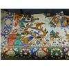 Image 2 : Lot of 3 Large Folk / Tribal Indian Embroidered Wall Rugs / Comforters & 1 Mint Sheet Blanket