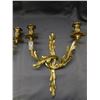 Image 2 : Ornate Brass Wall Sconces 2-Headed with Hardware