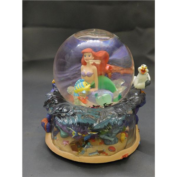 Disney The Little Mermaid Music Box Snow Globe "Under The Sea"