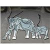 Image 1 : Elephants Stained Glass Wall Decoration