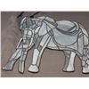Image 3 : Elephants Stained Glass Wall Decoration