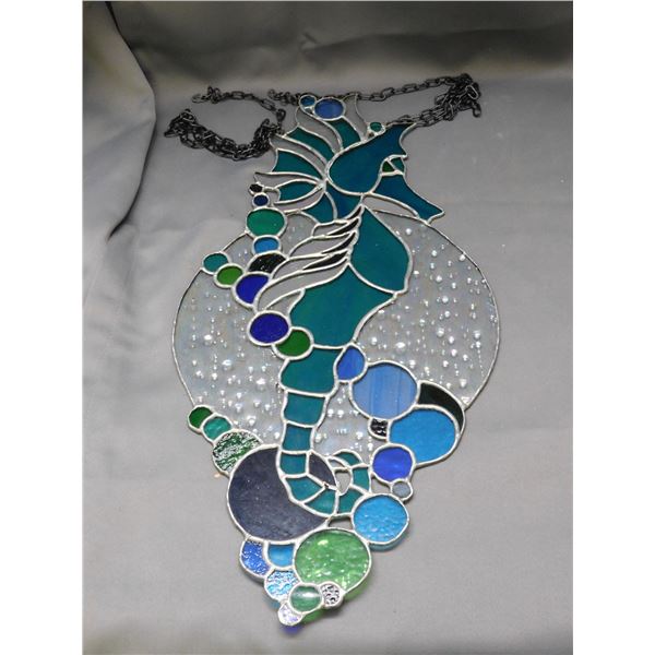 Stained Glass Seahorse Wall Art