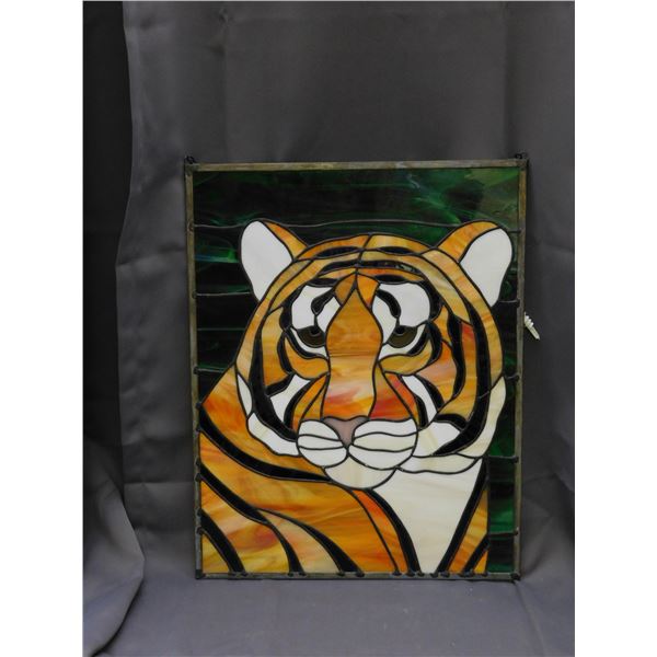 Stained Glass Tiger Wall Art