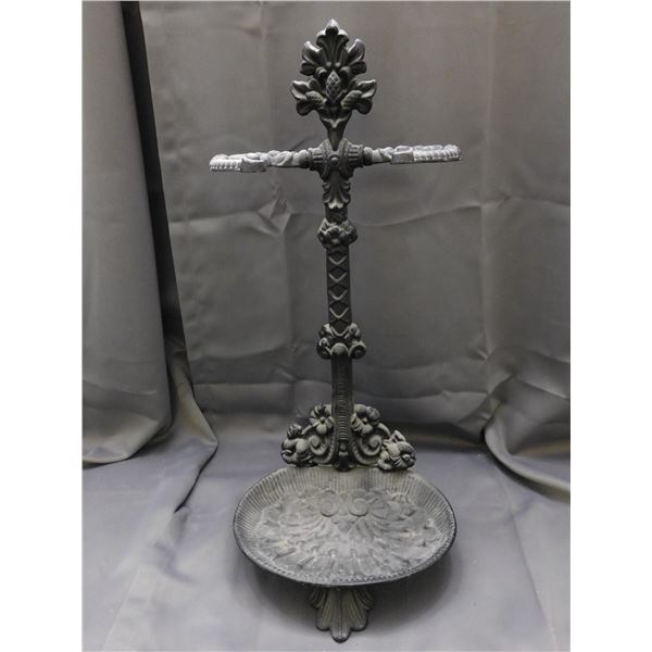 Vintage Metal Umbrella & Walking Stick Stand Holder Art Nouveau