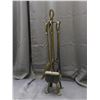 Image 2 : Vintage Wrought Iron Metal Fireplace Tool Set Claw Feet