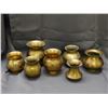 Image 1 : Lot of 7 Bronze Small Round Vases Indian Asian