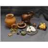 Image 1 : Bundle of Small Trinkets Rocks, Pottery, Wooden Elephants, Buddha