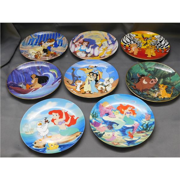 Lot of 8 Disney Princess Collector Plates Bradford Exchange Assorted Series
