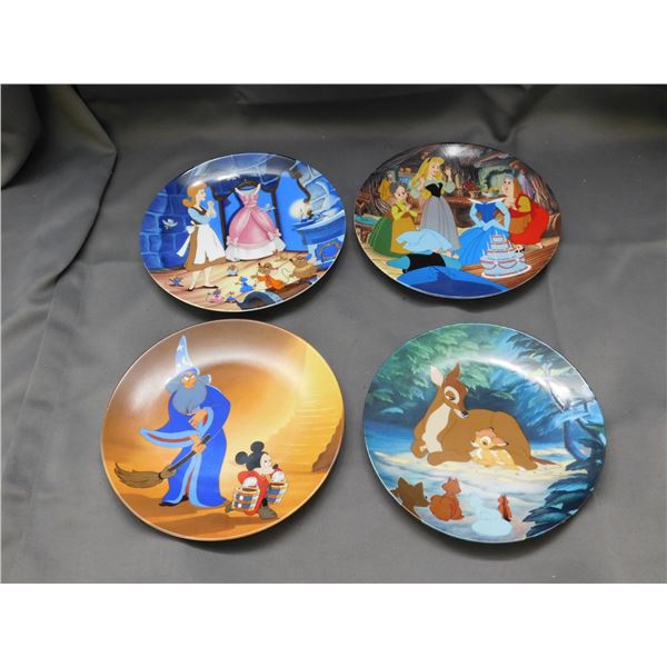 Lot of 4 Disney Collectible Plates Bradford Exchange