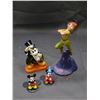 Image 1 : Lot of 2 *damaged* Walt Disney Classics Collection Peter Pan & Magician Mickey and 2 Small Glass Fig