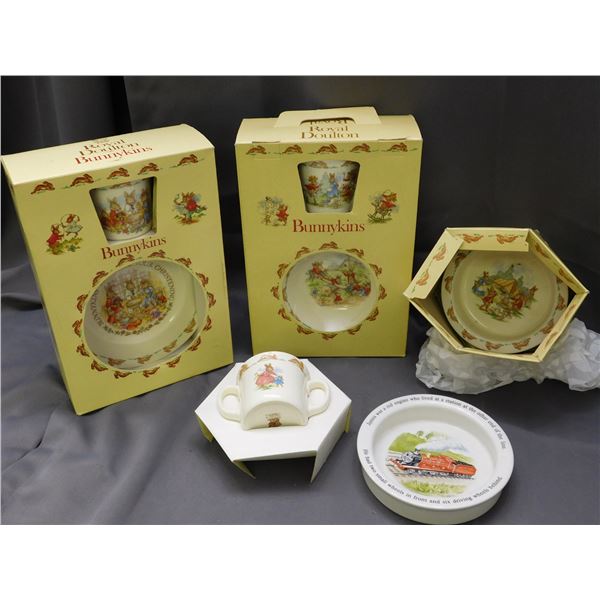 Royal Doulton Bunnykins 3-Piece Children's Set, 2 Piece Set, Ensemble Baby Set, Thomas the Tank