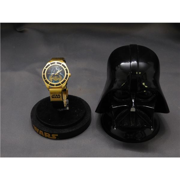 FOSSIL Star Wars Gold Edition Darth Vader Quartz Watch Twenty Years Genuine Leather Strap, Case