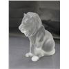 Image 1 : Frosted Heavy Glass Lion Sculpture Made in France Artist Signed