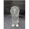 Image 2 : Frosted Heavy Glass Lion Sculpture Made in France Artist Signed