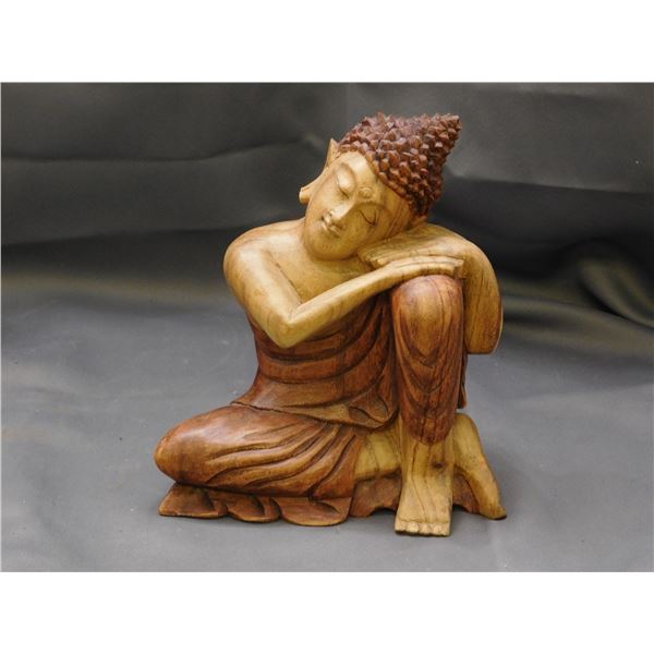 Wooden Carved Buddha Figurine