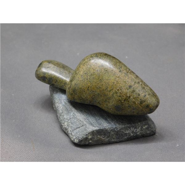 Small Soapstone Beaver Inuit Sculpture Artist Signed