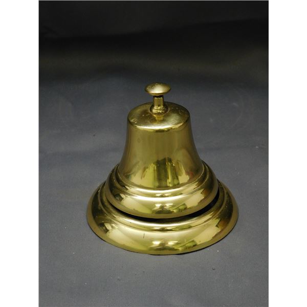 Brass Dinner Bell Service Bell Button Top