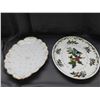 Image 1 : Lot of 2 LARGE Turkey Plates / Dinner Service Serving Dishes Elite Works Limoges France, Holly