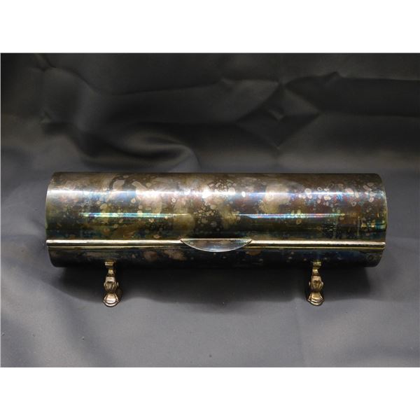 Silverplate? Long Round Container / Candle Box