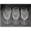 Image 1 : Lot of 6 Waterford Crystal Donegal Pattern Water Goblets / Wine Glasses