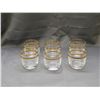 Image 1 : Set of 6 Gold Rimmed Highball Glasses