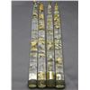 Image 1 : Lot of 4 Vintage Clear Lucite Candles with Gold Flakes