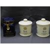 Image 1 : 2 Harrods English Cheese Jars & Coffee Jar Canisters Ceramic Pottery