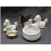 Image 1 : Trinket Jars, Beswick Horse *chip* and Unicorn Figurines