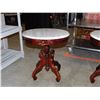 Image 3 : Vintage Pair of Wooden Italy Ornate Side Table with Marble Slab Tabletop