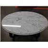 Image 3 : Vintage Ornate Wooden Coffee Table with Marble Tabletop Italy