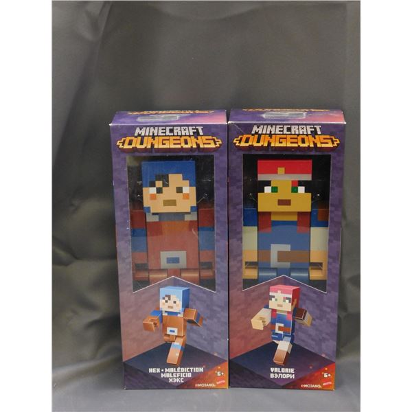 Lot of 2 Minecraft Dungeons Valorie & Hex Figures Mojang Mattel  12"