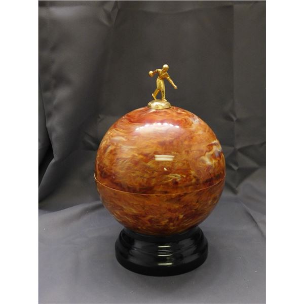 Bowling Ball Trophy Bar Decanter Set 12"