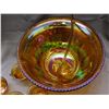 Image 4 : Carnival Glass Punchbowl Lot of 11 and 3 Clips, Ladle