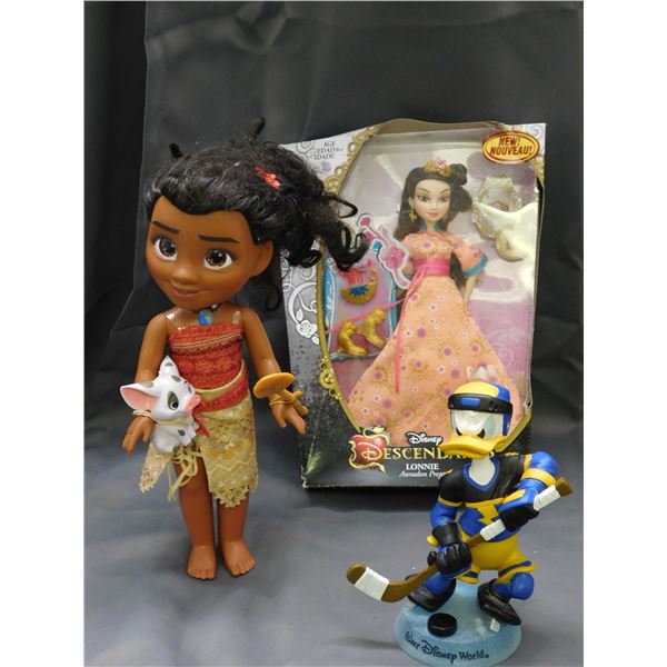Lot of Moana, The Descendants Figure & Donald Duck Bobble Head