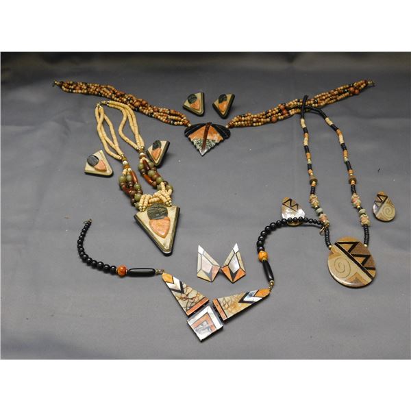 Lot of Beaded Jewelry Tribal Folk & Earrings