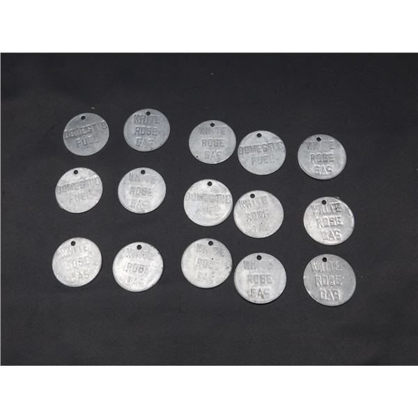 Vintage White Rose Gas Tags