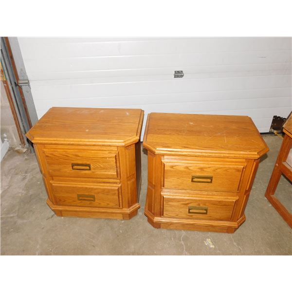 Pair of Oak Bedside Tables
