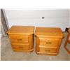 Image 1 : Pair of Oak Bedside Tables