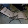 Image 2 : Fold Out Reclining Patio Lounge Lawn Chair Modern w Cushion
