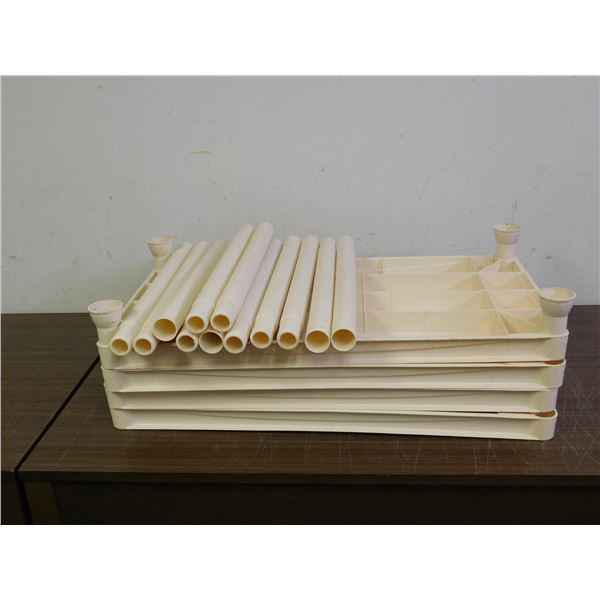 4 Tier Plastic Shelving Unit Collapsible