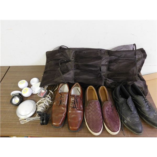 END OF THE RUN Men's Shoes Size 11, Hanging Shoe Storage, Misc Pot Lights