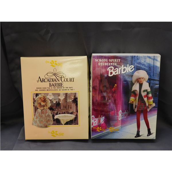 Lot of 2 1994 Arcadian Court Barbie & 1996 The Bay School Spirit Barbie Dolls NIB
