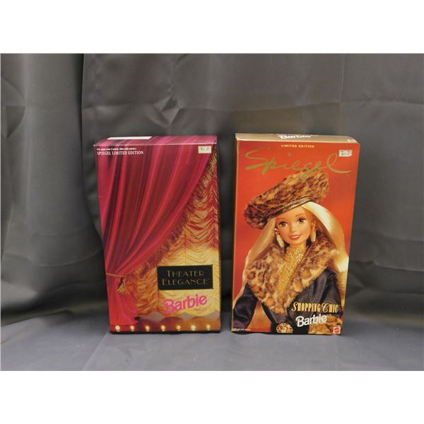 Lot of 2 1995 Spiegel Shopping Chic Barbie & 1994 Spiegel Theatre Elegance Barbie Dolls