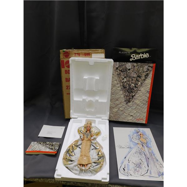 1991 Bob Mackie Platinum Barbie 3rd in Series (previously opened) w Shipping Box