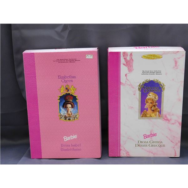 Lot of 2 1994 Great Eras Queen Elizabeth NIB & 1995 Great Eras Grecian Goddess NIB Barbie Dolls