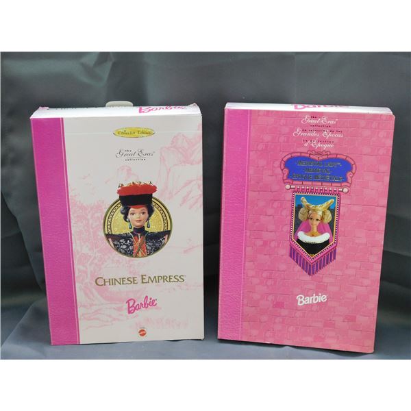 Lot of 2 1996 Great Eras Chinese Empress & 1994 Great Eras Medieval Lady NIB Barbie Dolls