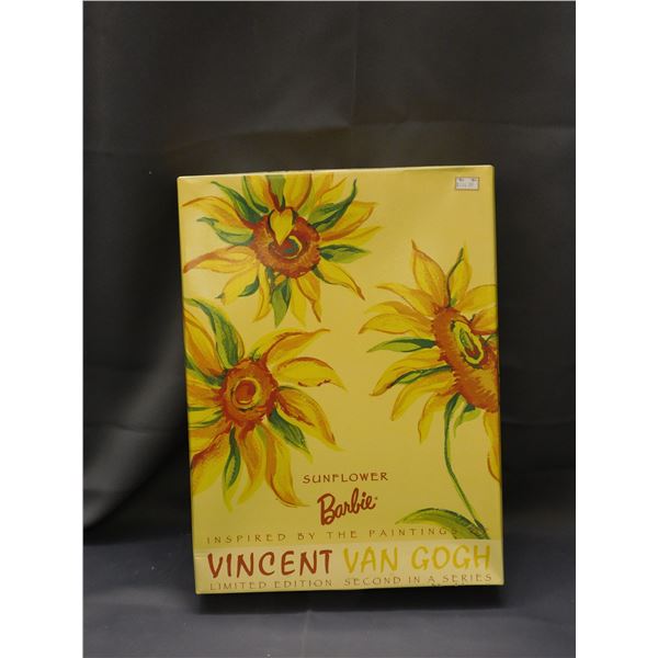 1998 Vincent Van Gogh Sunflowers Barbie Doll NIB