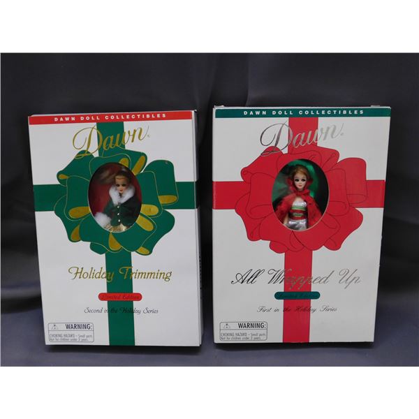 2002 Dawn Holiday Trimmings 2nd in Series NIB & All Wrapped Up 1st in Series NIB